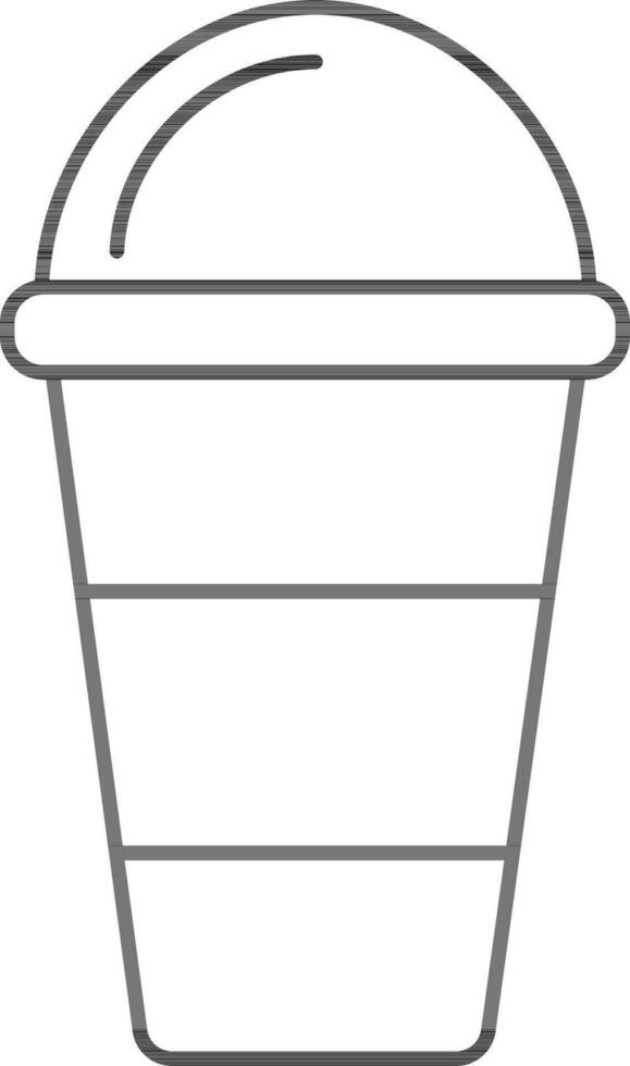 Isolated Dome Cup Icon In Line Art. vector