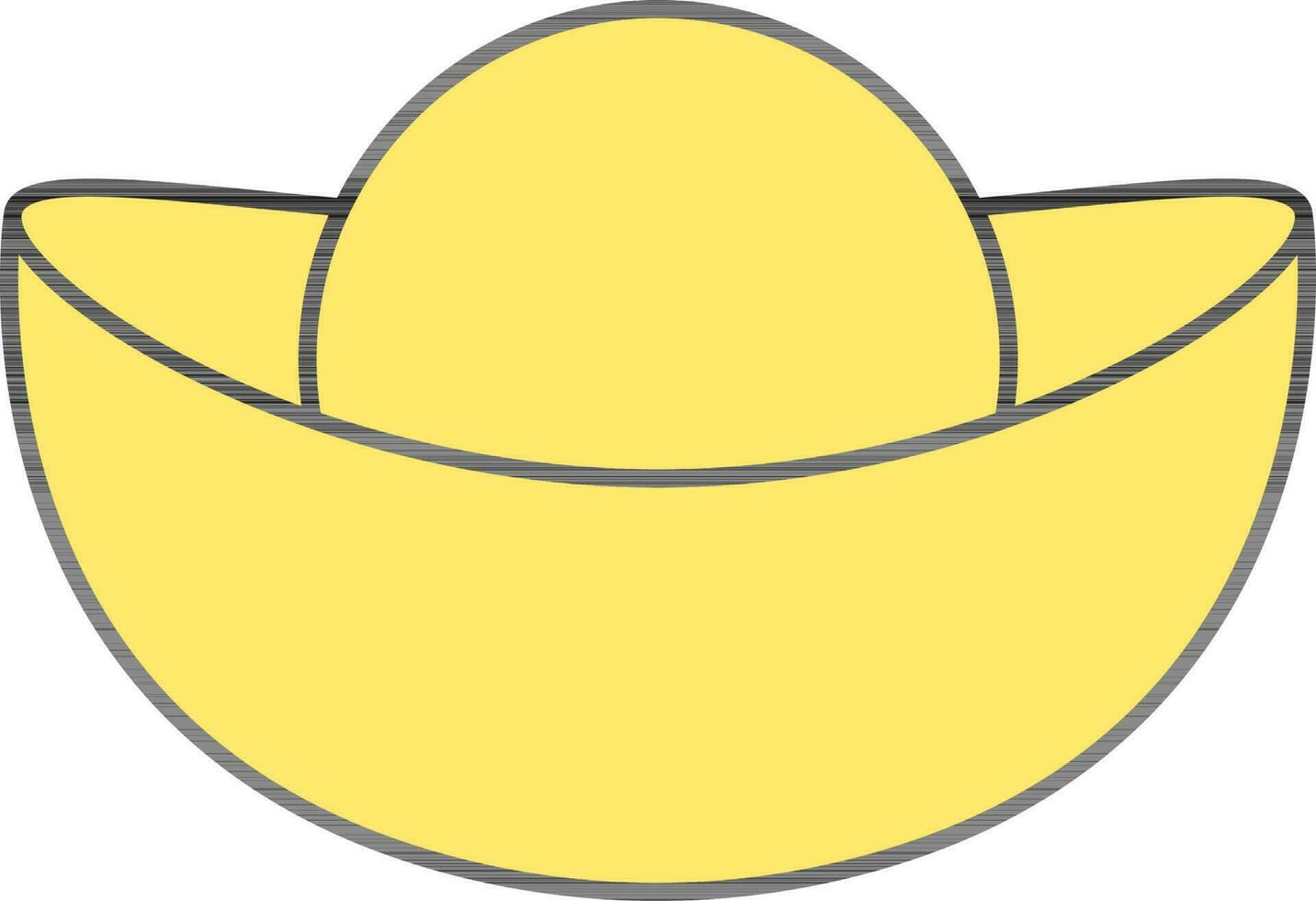 Isolated Chinese Gold Icon In Flat Style. vector