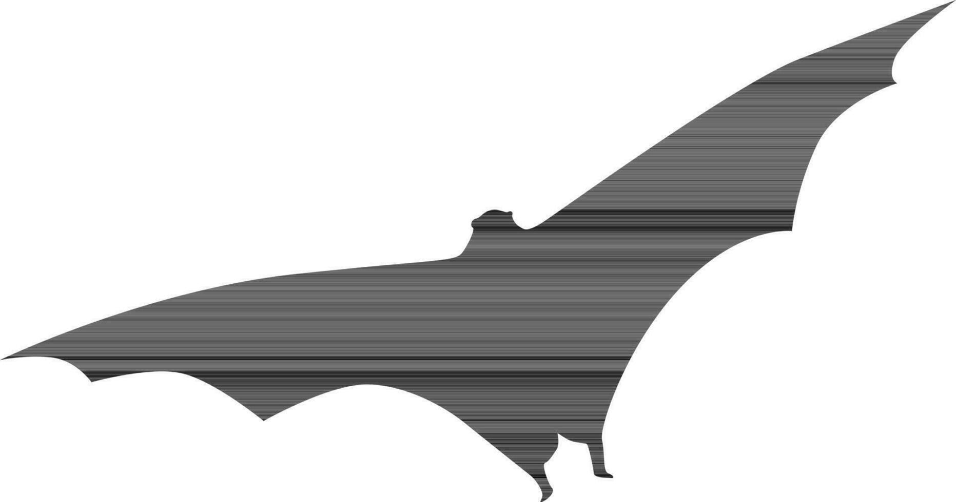 Silhouette of a flying bat. vector