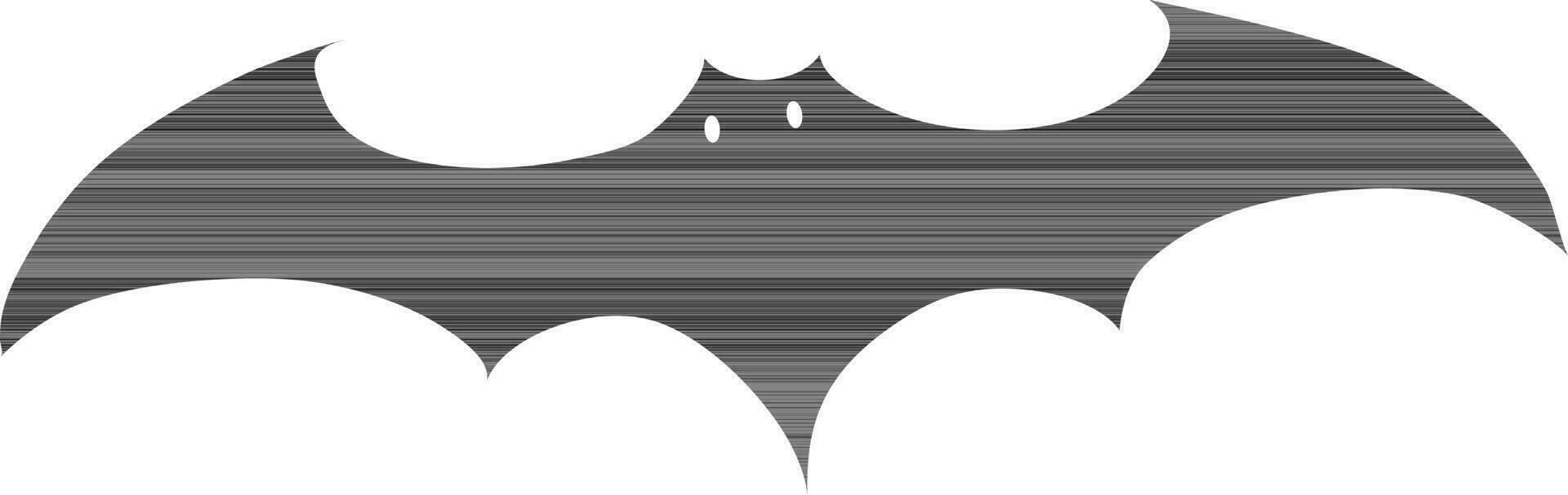 Silhouette of flying bat. vector