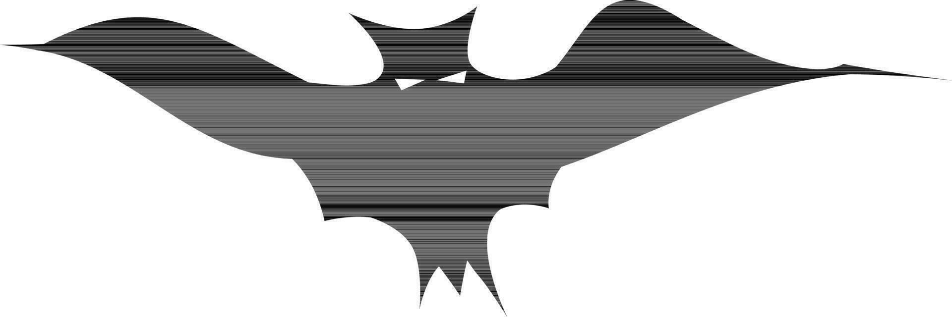 Silhouette of flying bat. vector