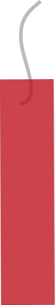 Flat illustration of red firecracker. vector