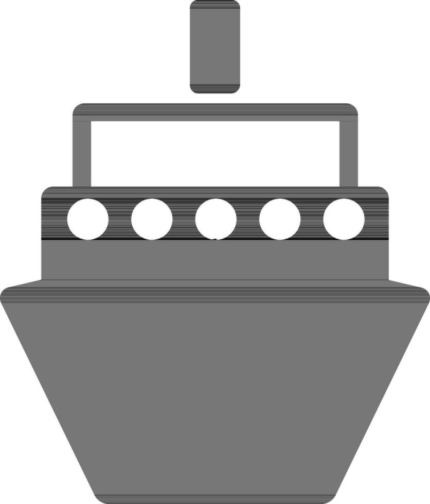 Flat black sign or symbol of a Ship. vector