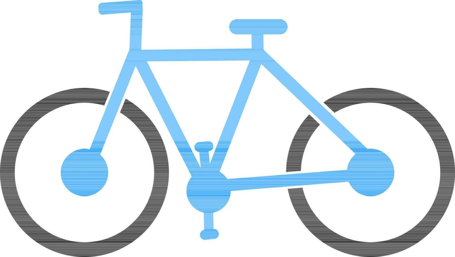 Flat creative sign or symbol of a bicycle. vector