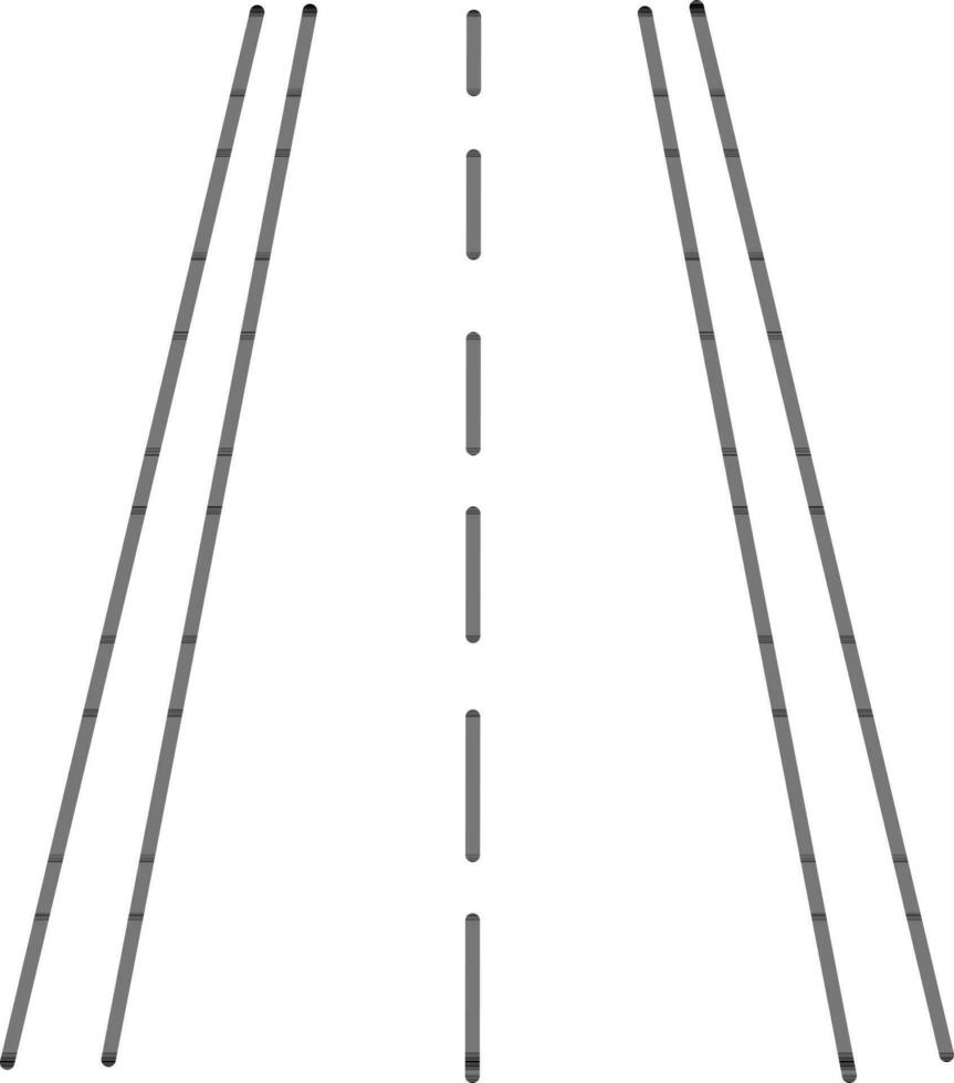 Line art illustration of Road. vector