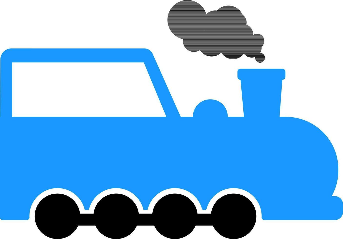 Vector sign or symbol of Steam Train Engine.
