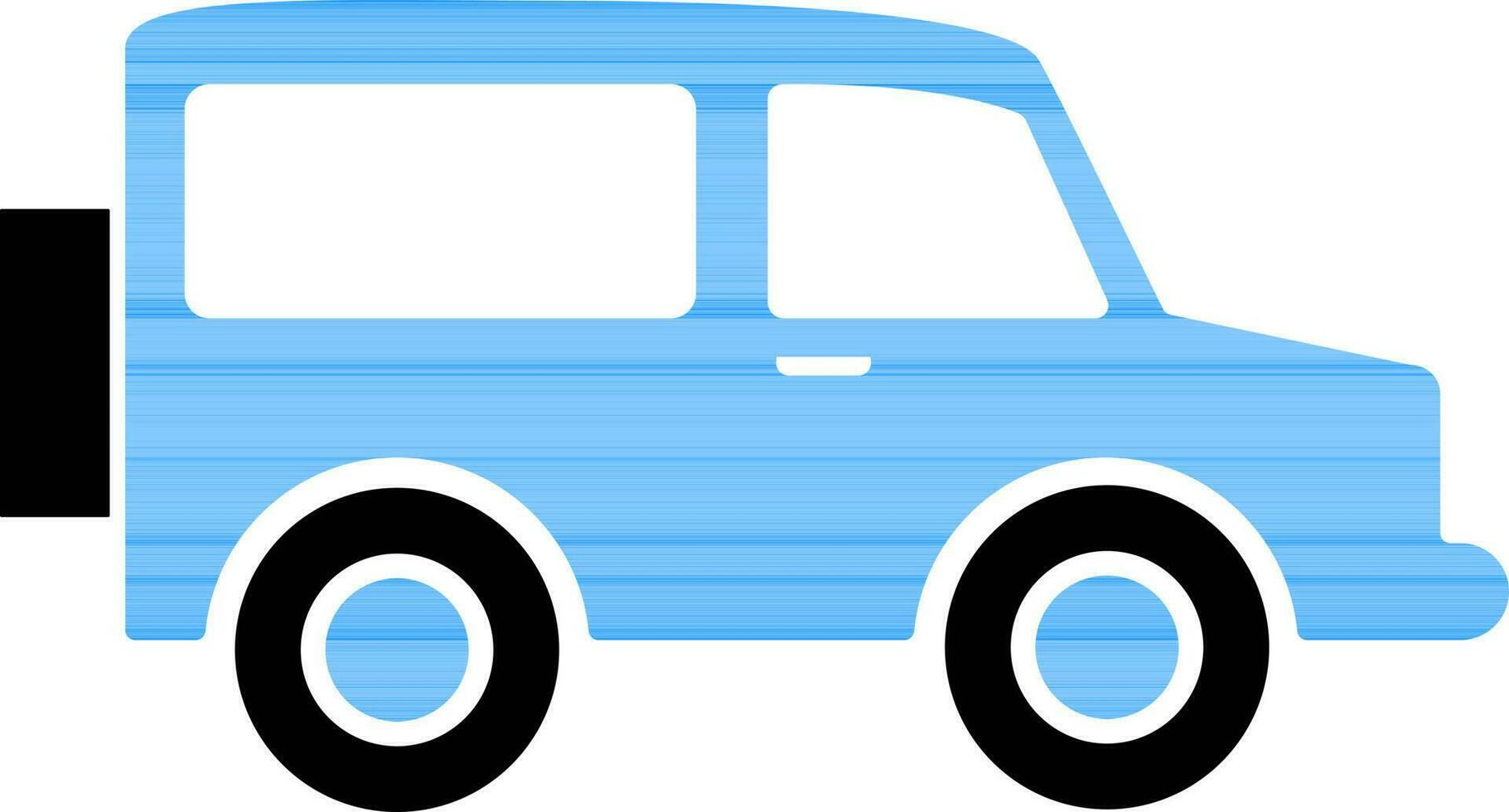Flat illustration of a SUV or Jeep symbol. vector