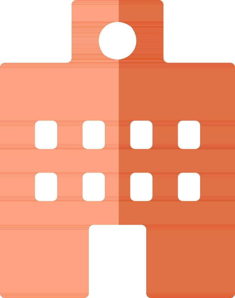 Shiny orange and white building. vector