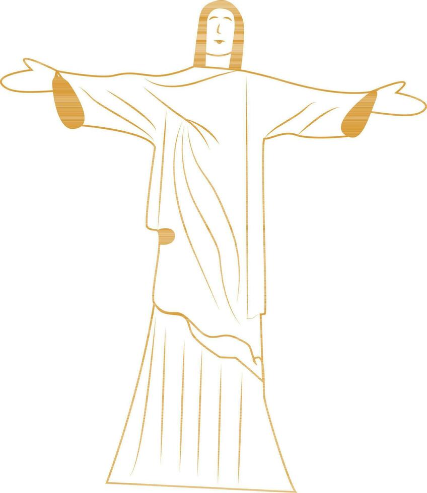 en pie estatua de Jesús. vector