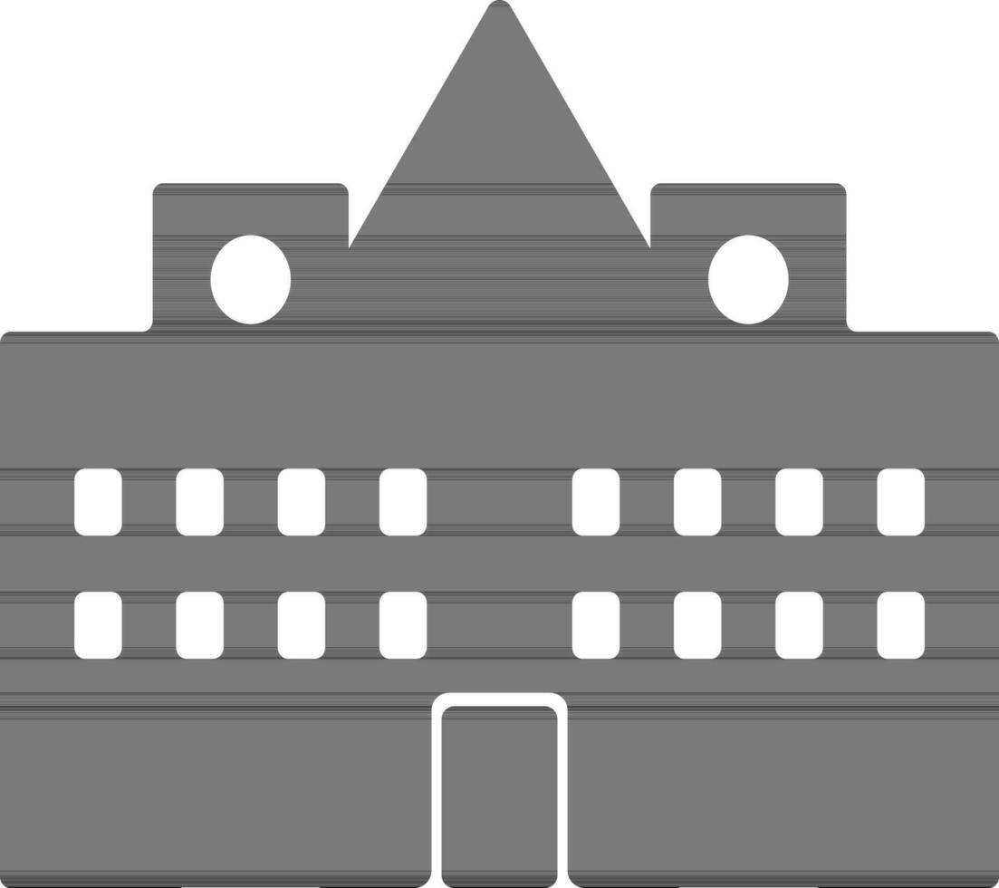 Flat style illustration of building. vector