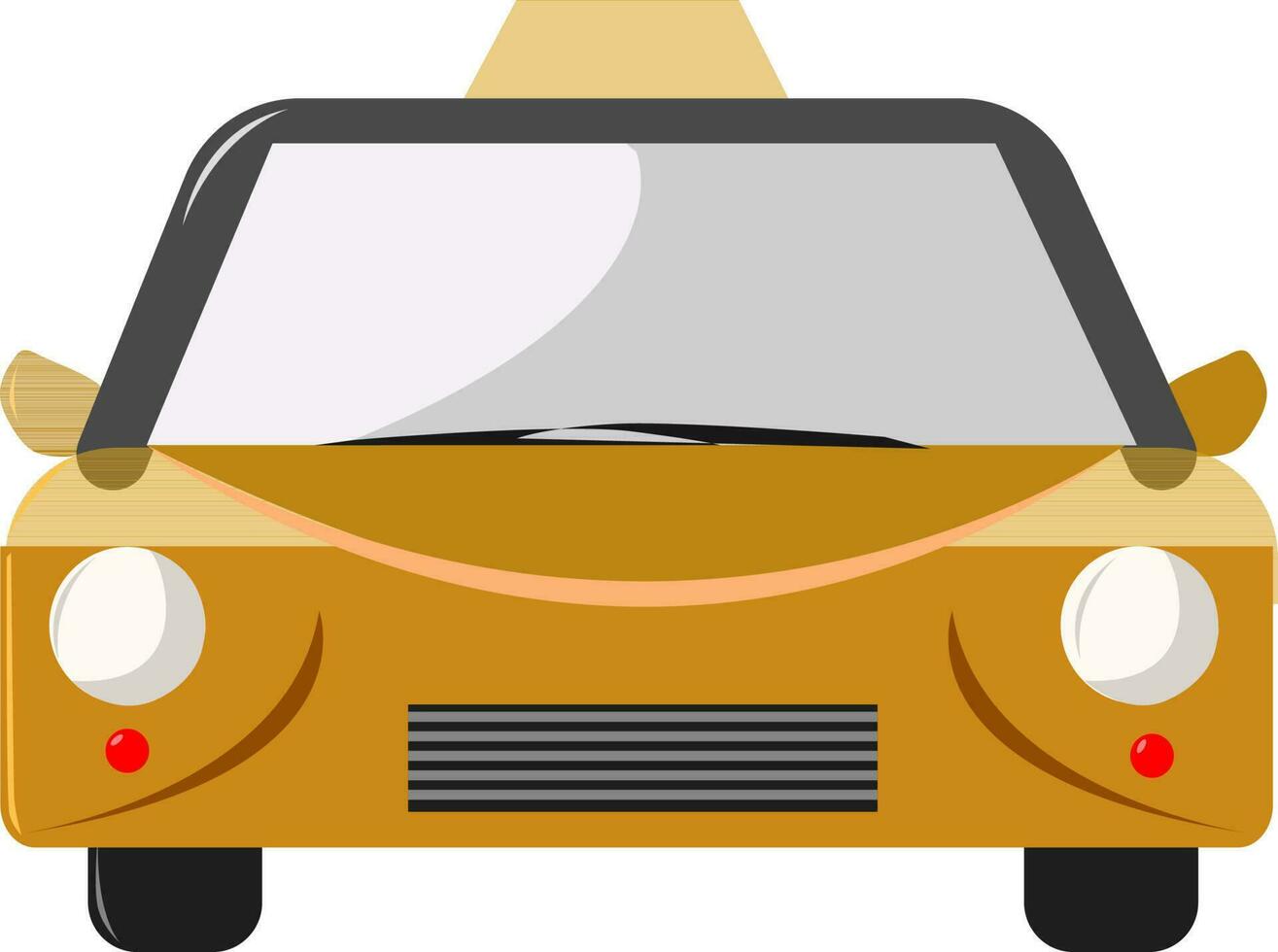 Illustration of taxi car. vector
