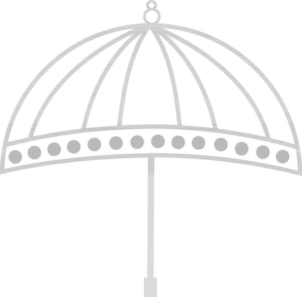 Flat illustration of an umbrella. vector