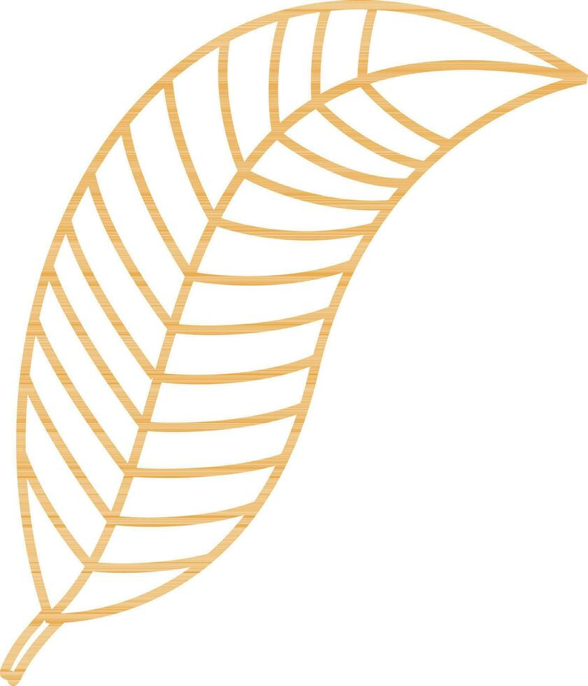 Flat illustration of orange leaf. vector