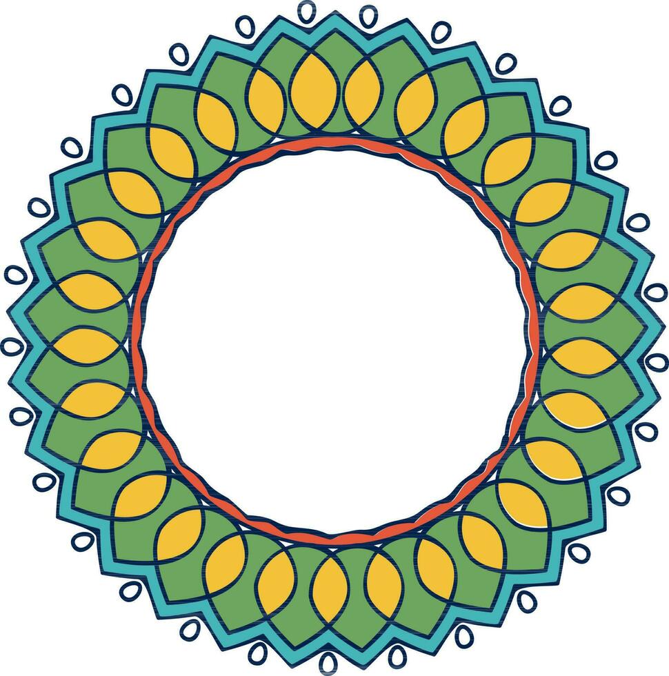 Artistic frame with floral design. vector
