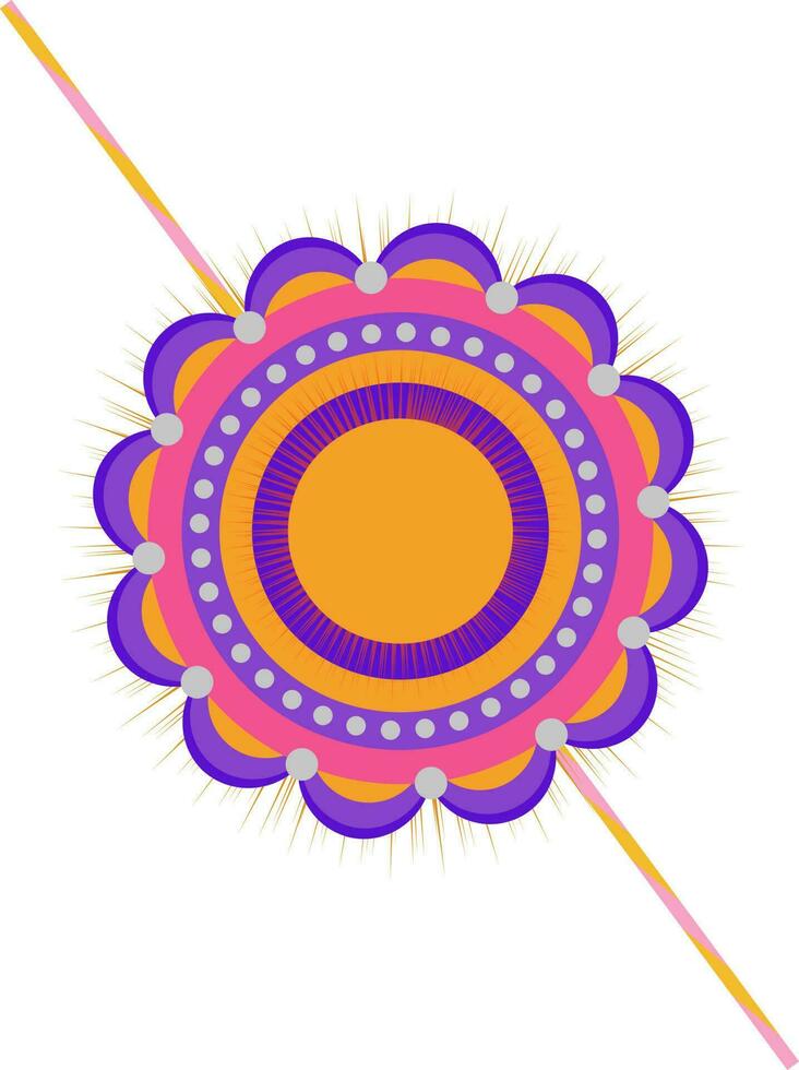 Beautiful colorful Rakhi for Raksha Bandhan. vector