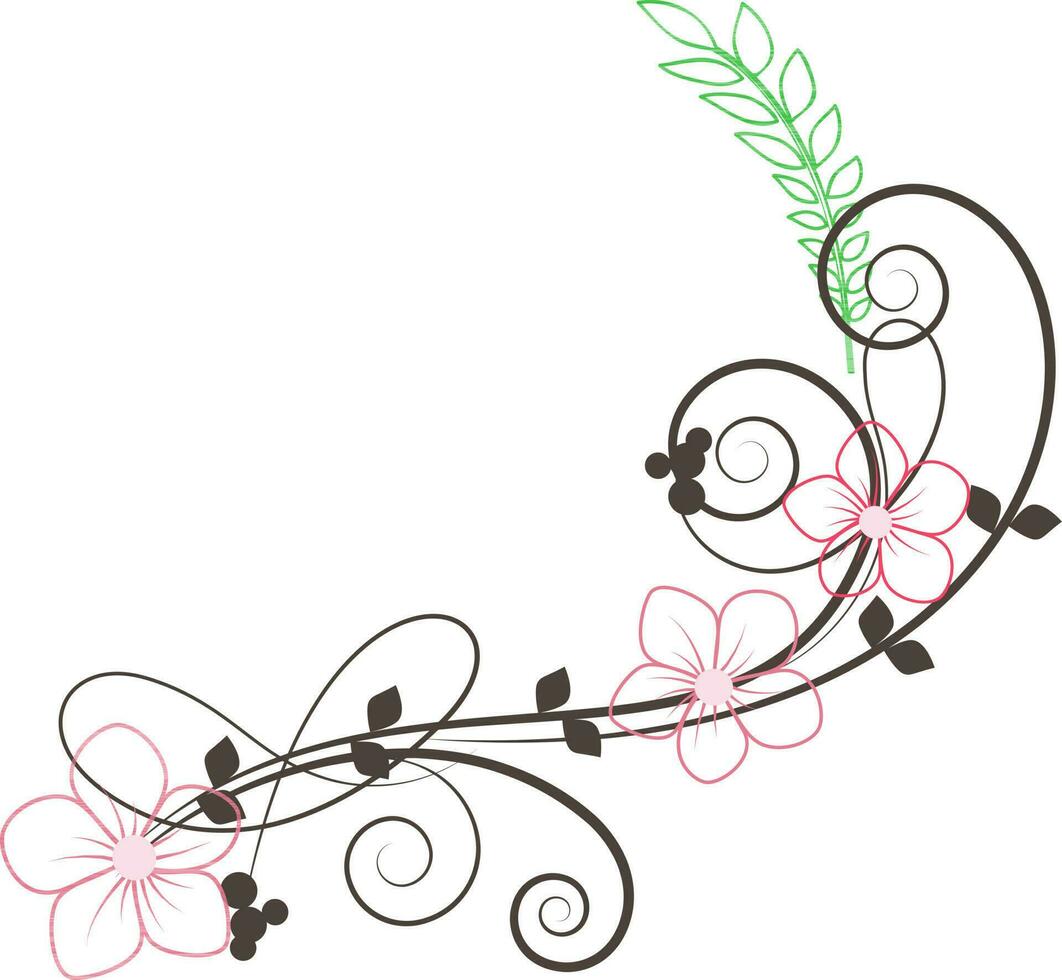 ilustración de hermosa floral elemento. vector