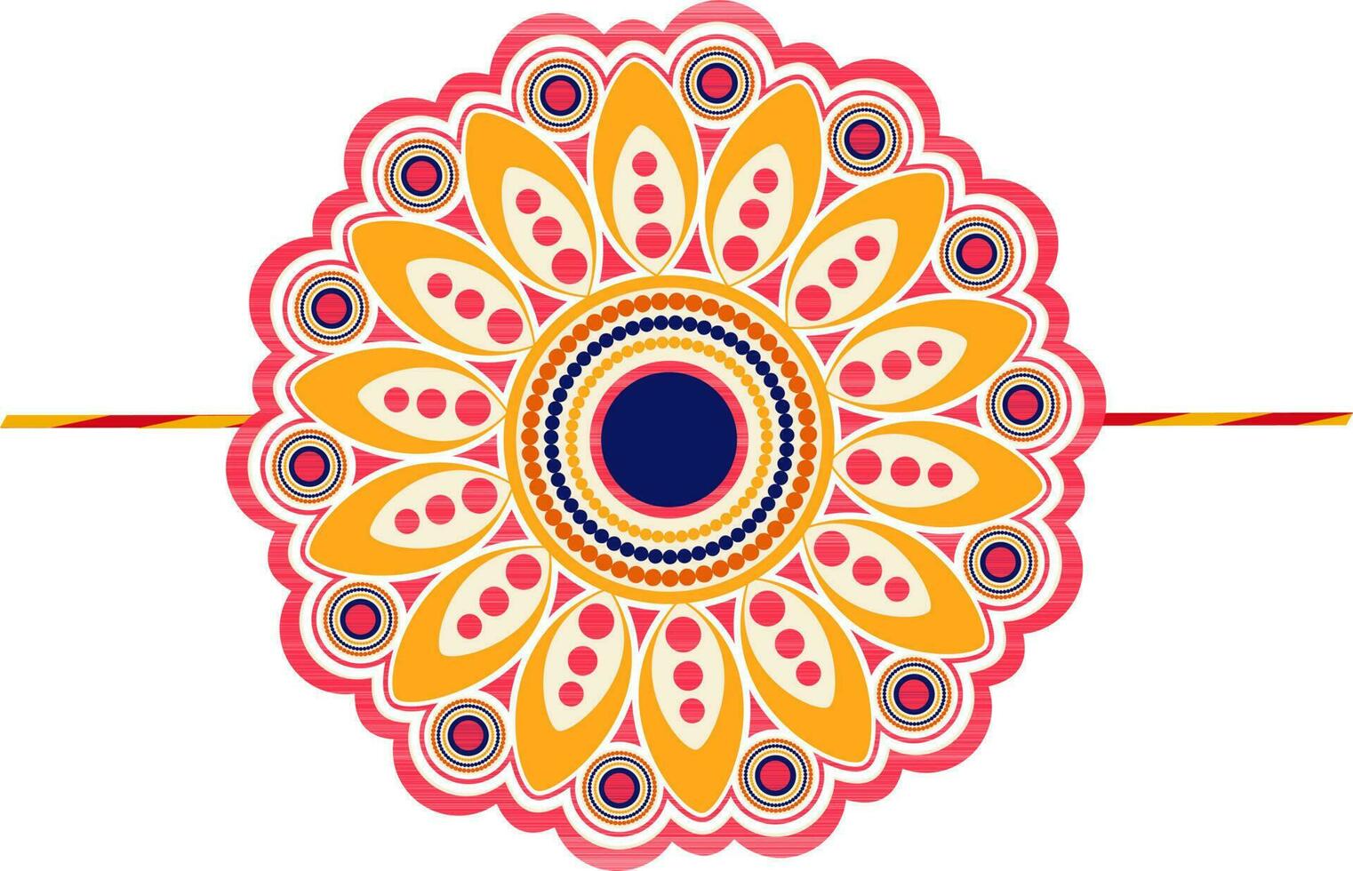 Decorative colorful Rakhi design. vector