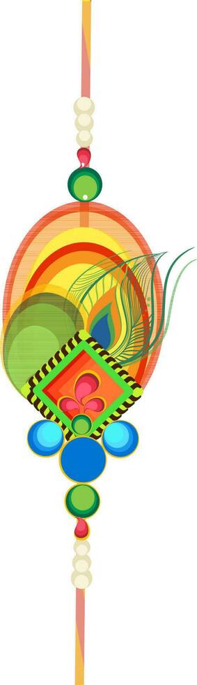 Colorful decorative Rakhi for Raksha Bandhan. vector