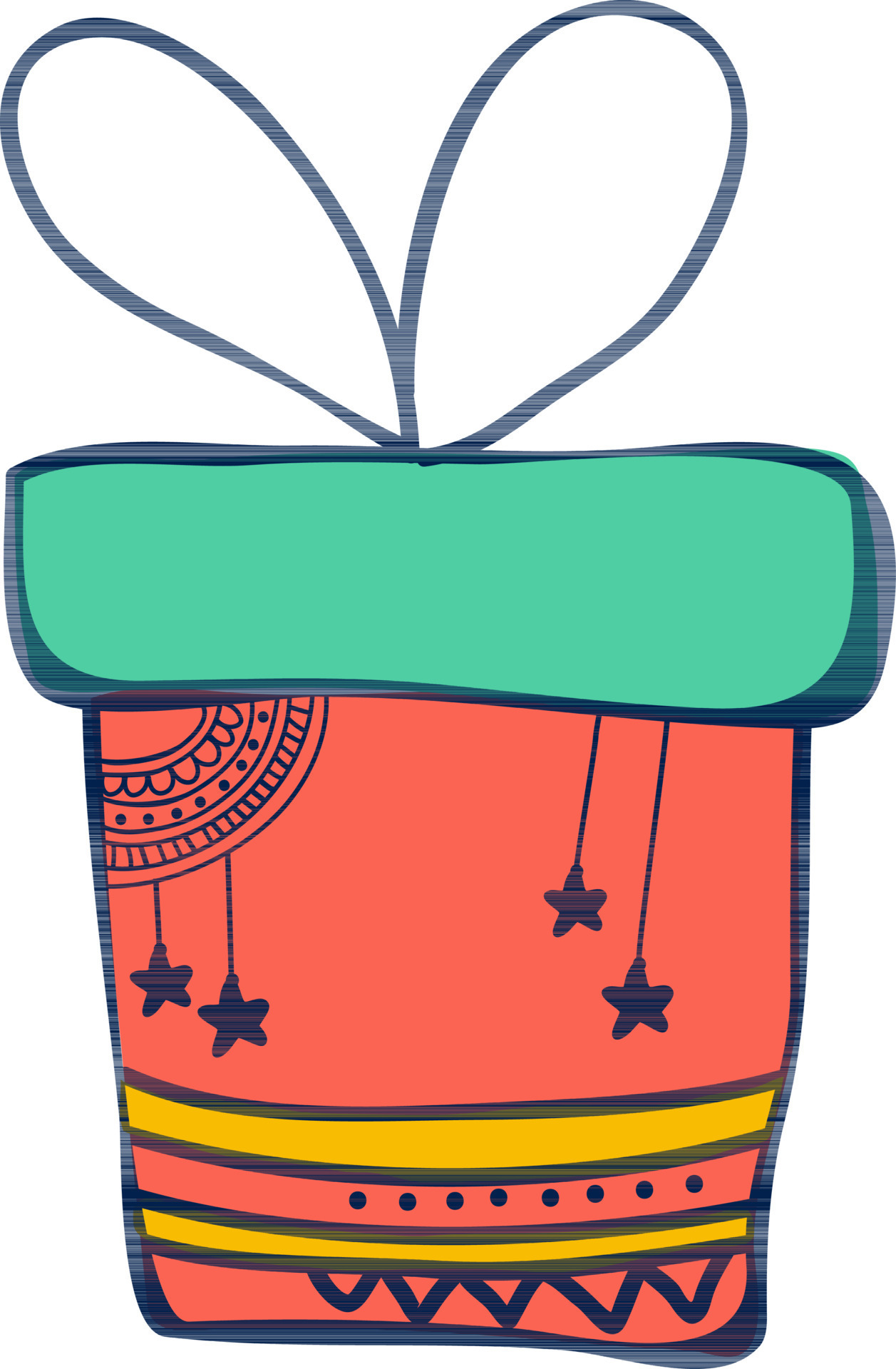 Flat illustration of colorful gift box design. 24503450 Vector Art at