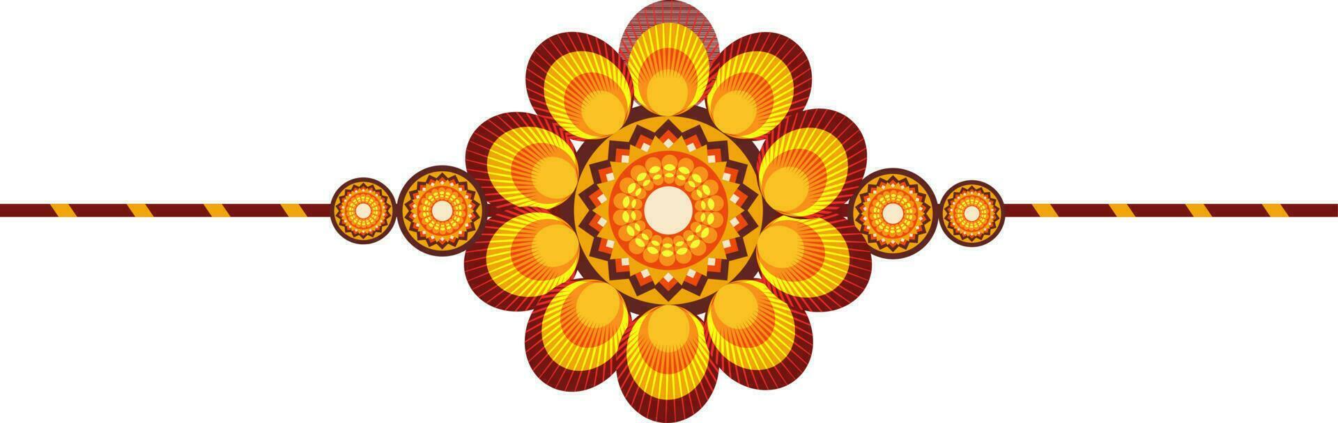 Creative decorative Rakhi for Raksha Bandhan. vector