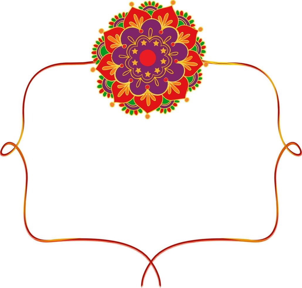 Artistic Rakhi design for Raksha Bandhan. vector