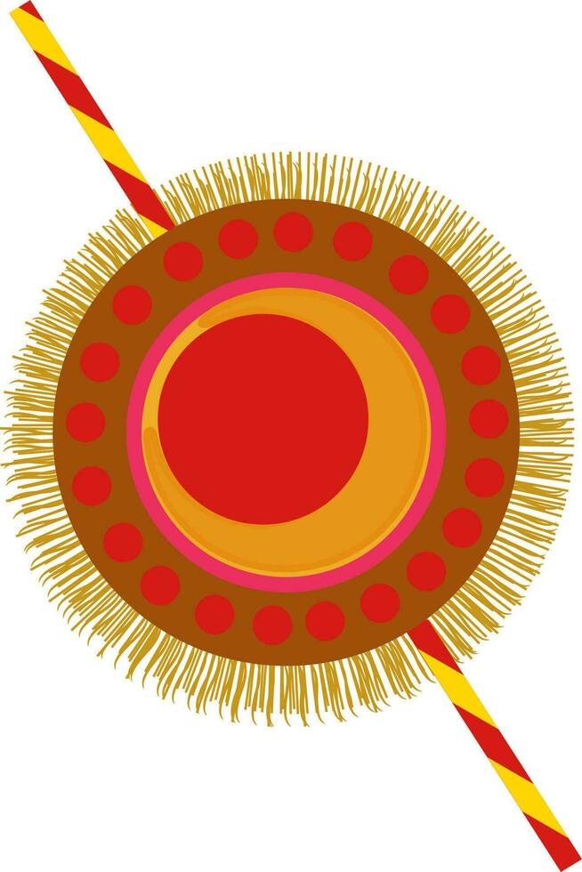 Illustration of beautiful Rakhi for Raksha Bandhan. vector