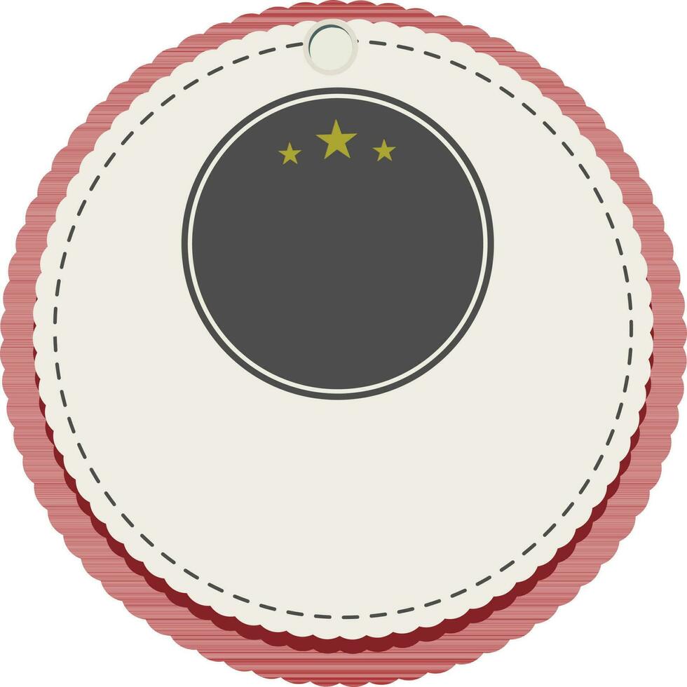 Rounded tag, sticker or label design. vector