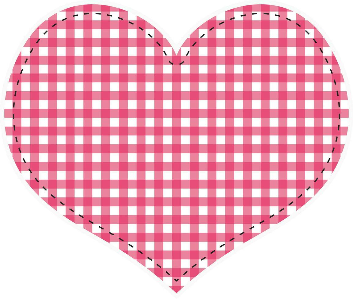Pink heart for happy valentine's day. vector