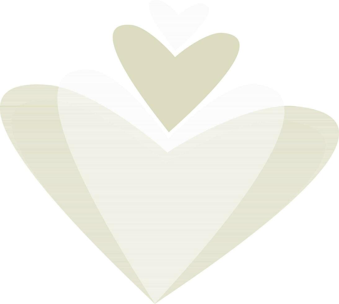 Beautiful creative heart icon in flat style. vector