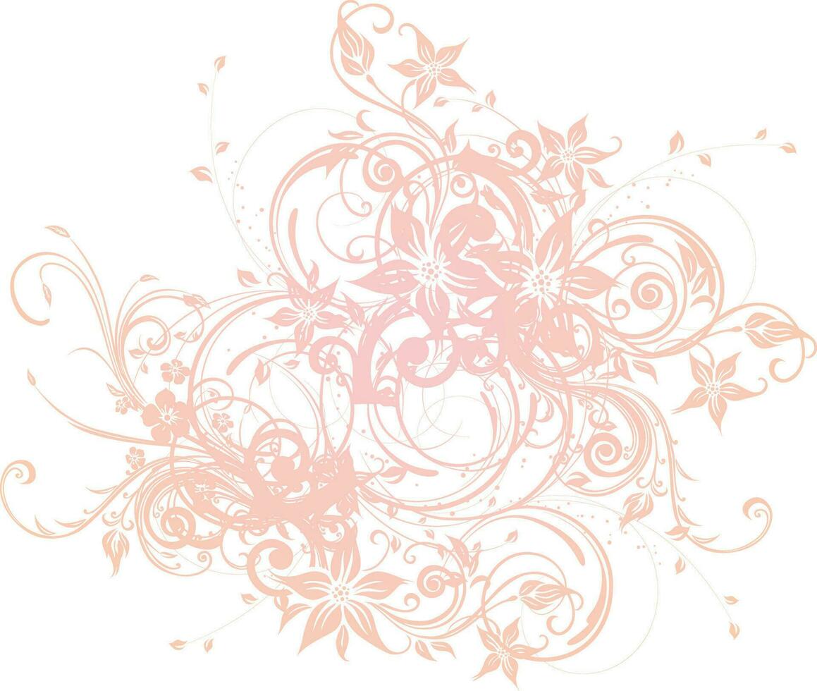 hermosa floral diseño en rosado color. vector