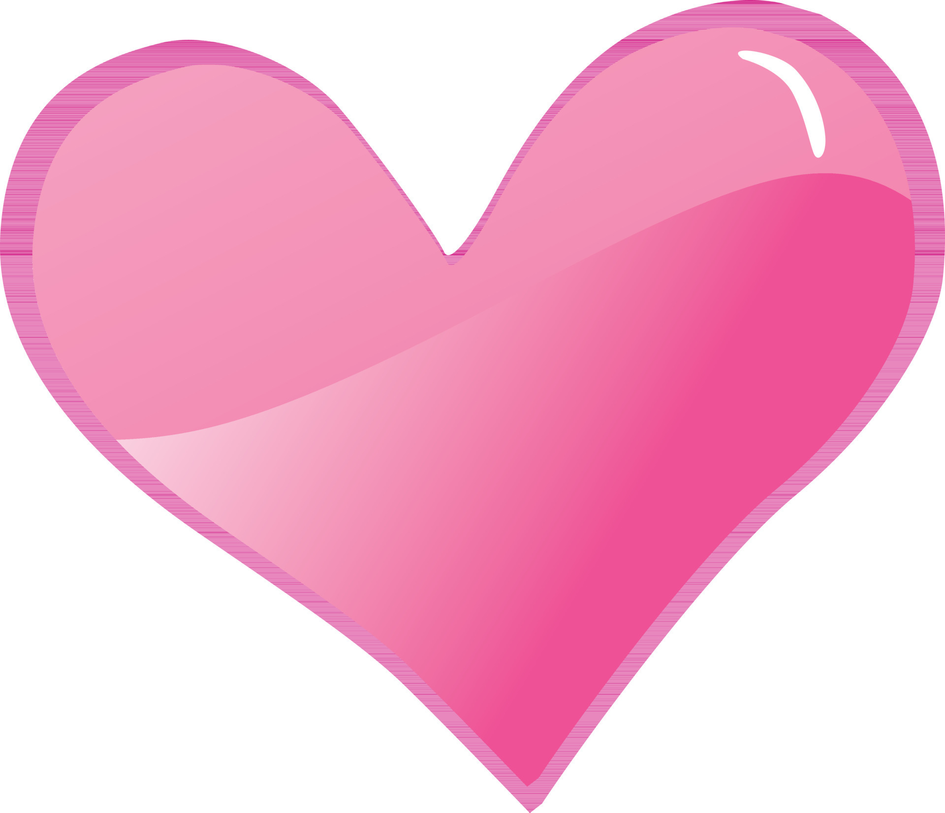 Glossy pink heart on white background. 24503706 Vector Art at Vecteezy