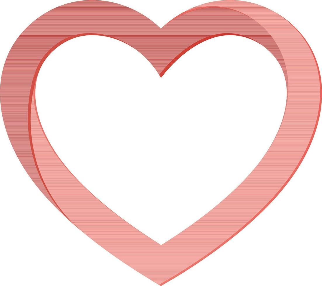 plano estilo corazón en rosado color. vector