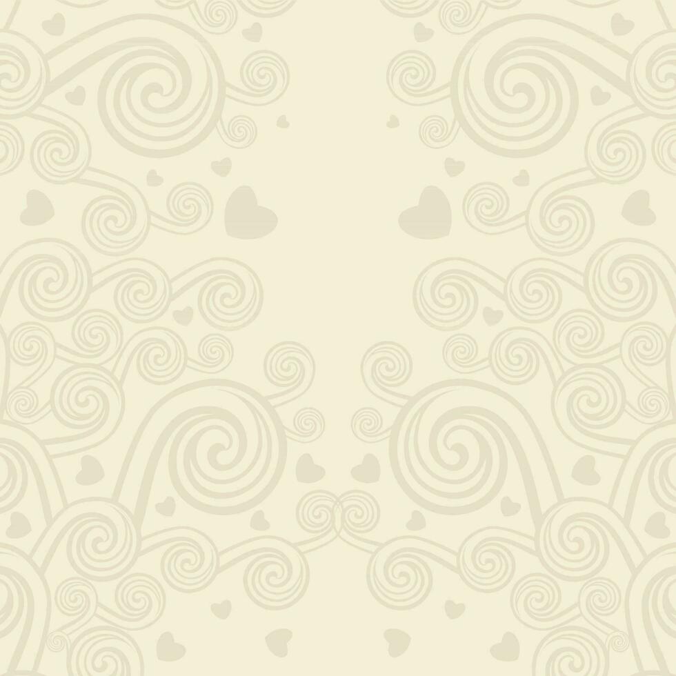 Floral design and hearts decorated background. vector