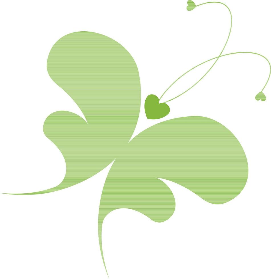 Butterfly decorated with hearts. vector