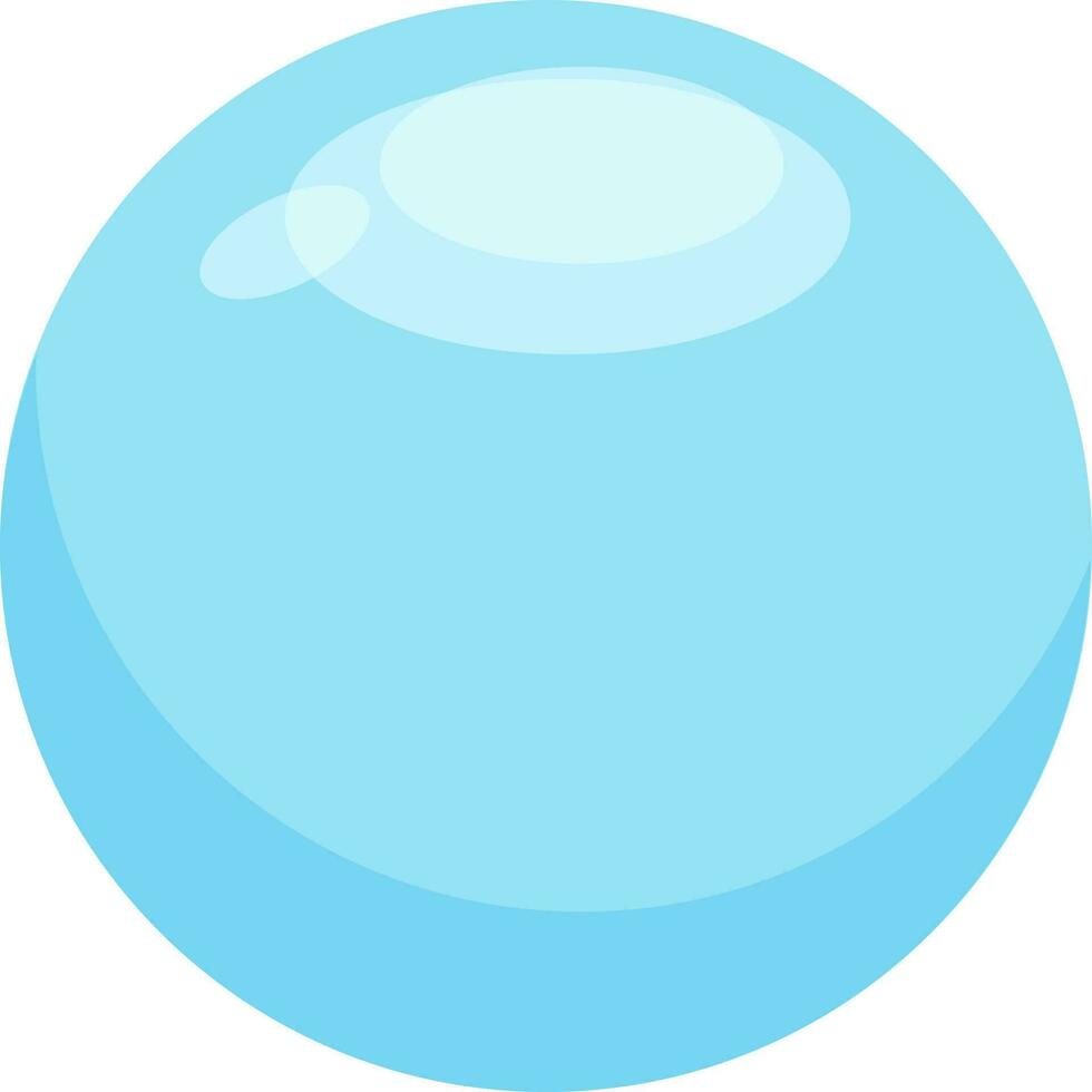 Blue glossy ball vector illustration.