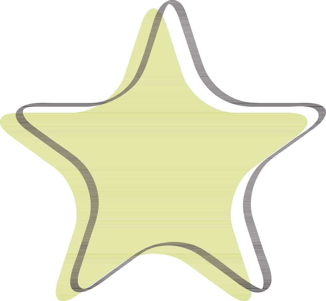 Shiny green star metal icon. vector