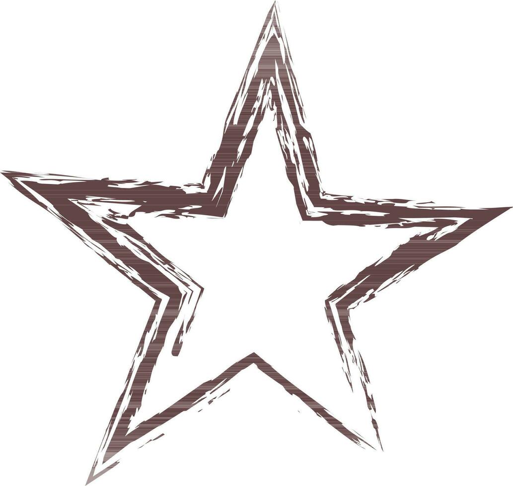 bosquejo de estrella icono mano dibujado. vector