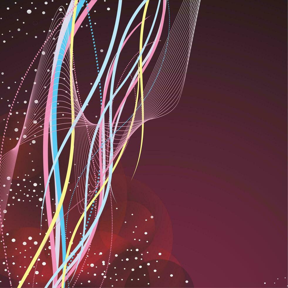 Glossy abstract waves decorated background. vector