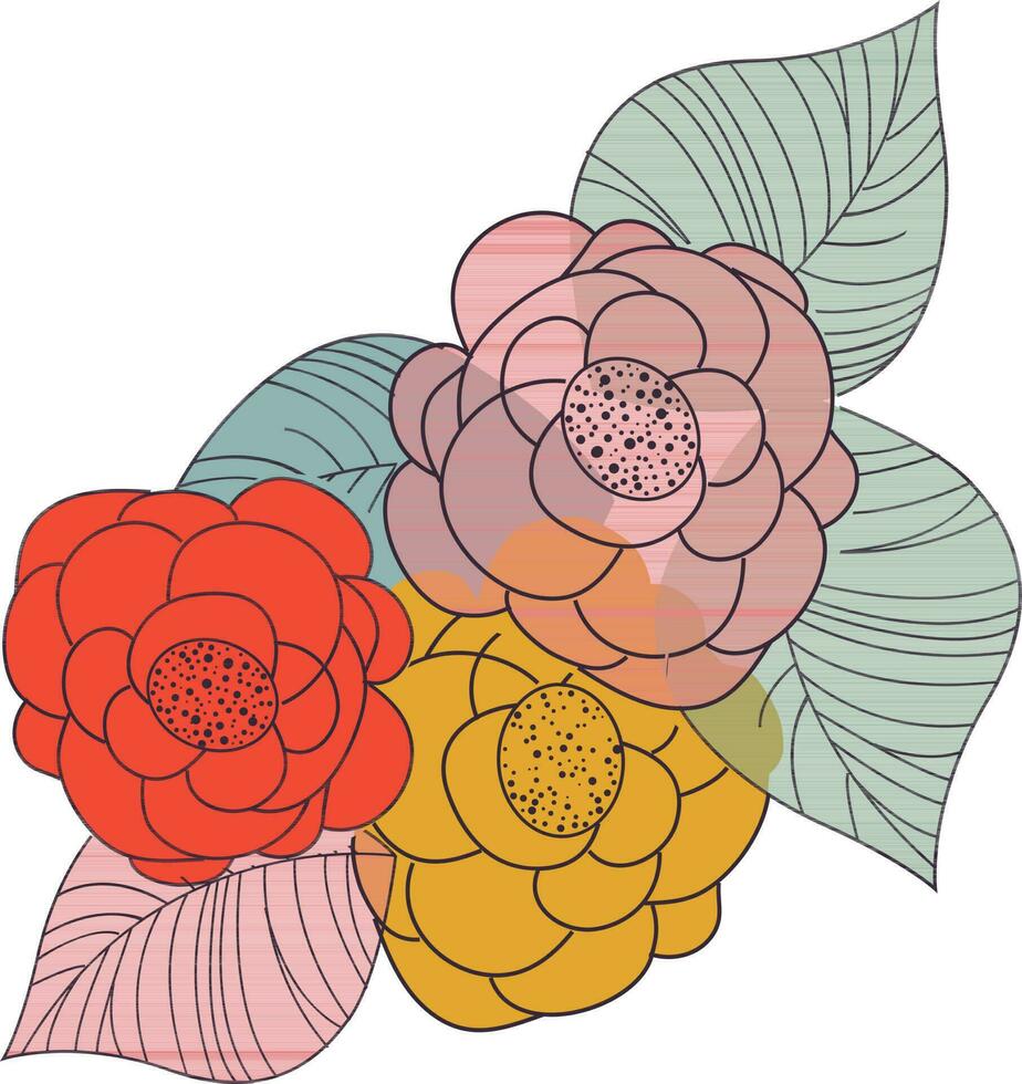 Wildflower bouquet in a watercolor style. vector