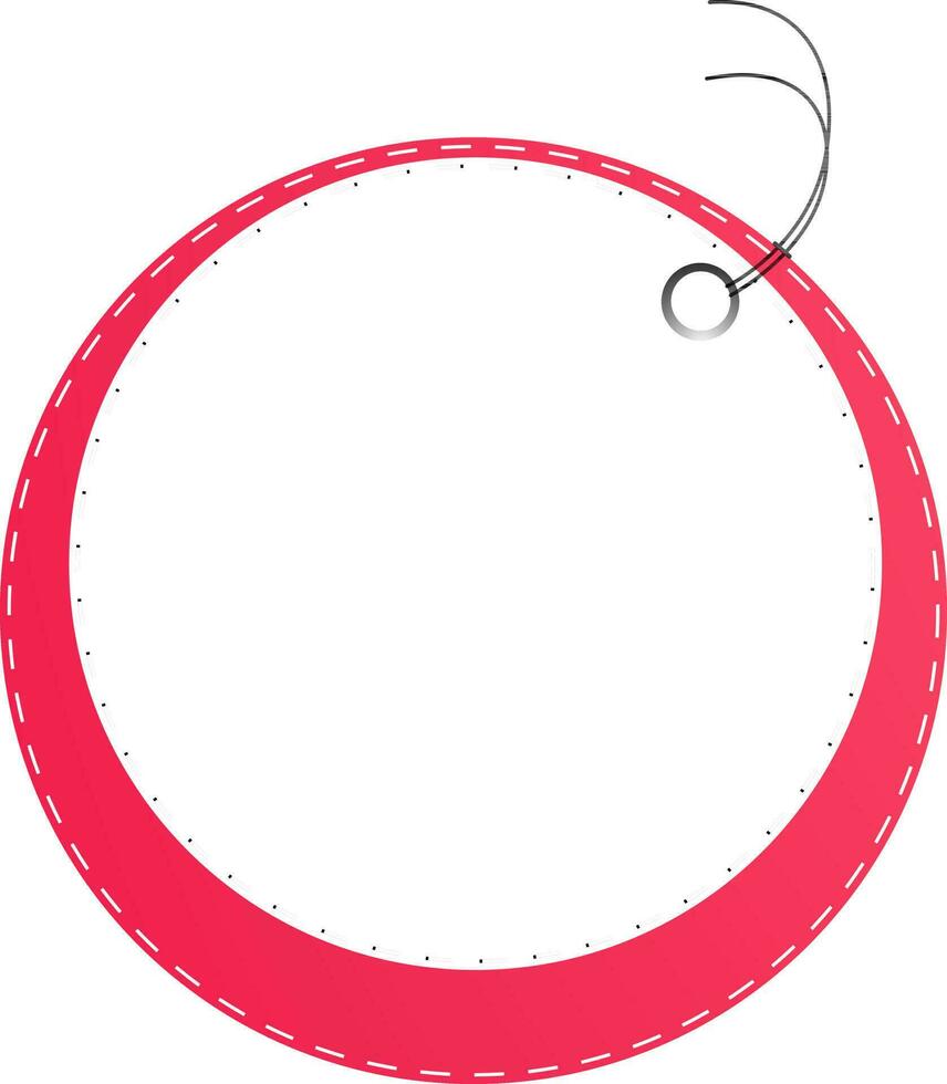 Red round tags on a white background. vector