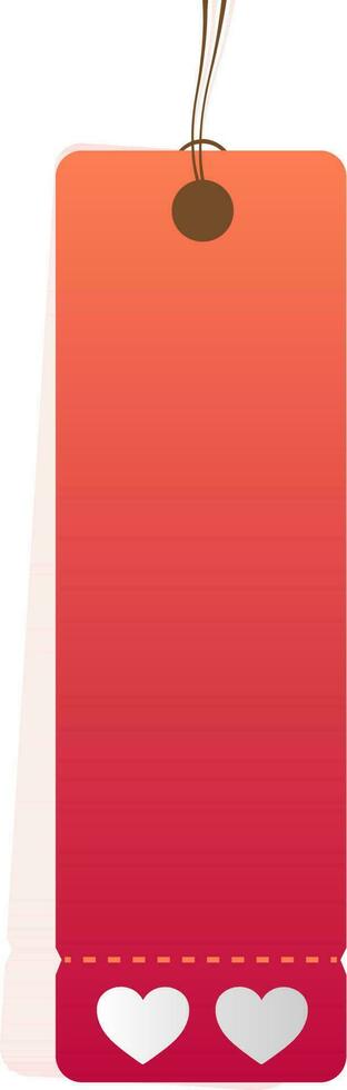 Border in heart red and gray cute gift tags. vector