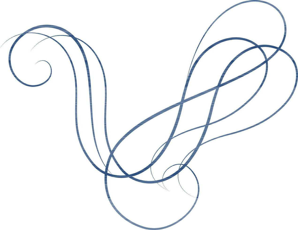 Hand drawn blue floral pattern. vector