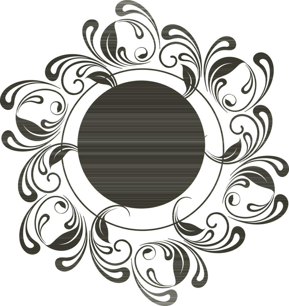 circulo marco decorado con floral diseño. vector