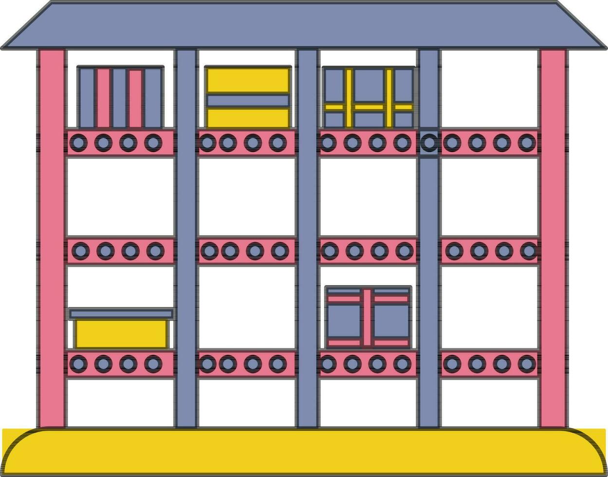 almacén estantería icono o símbolo. vector