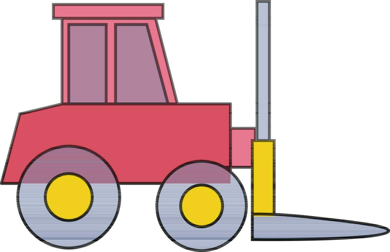 Forklift truck icon or symbol. vector