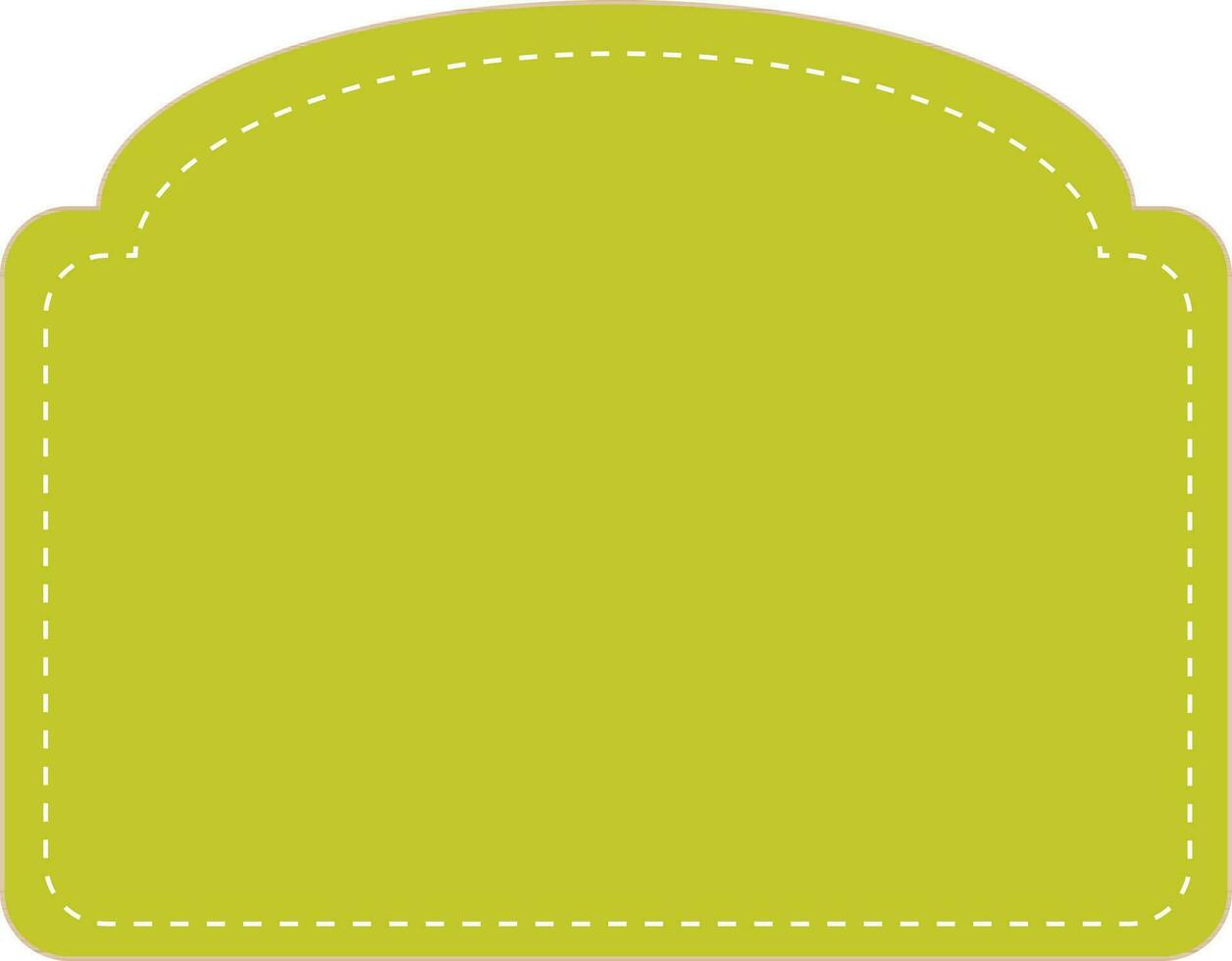 Blank green tag or sticker. vector