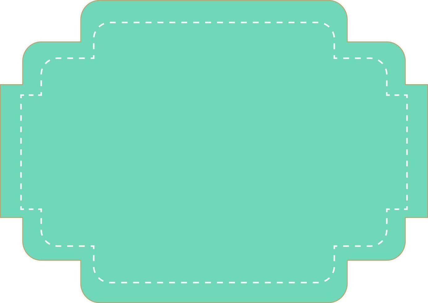 Blank green tag sticker design. vector