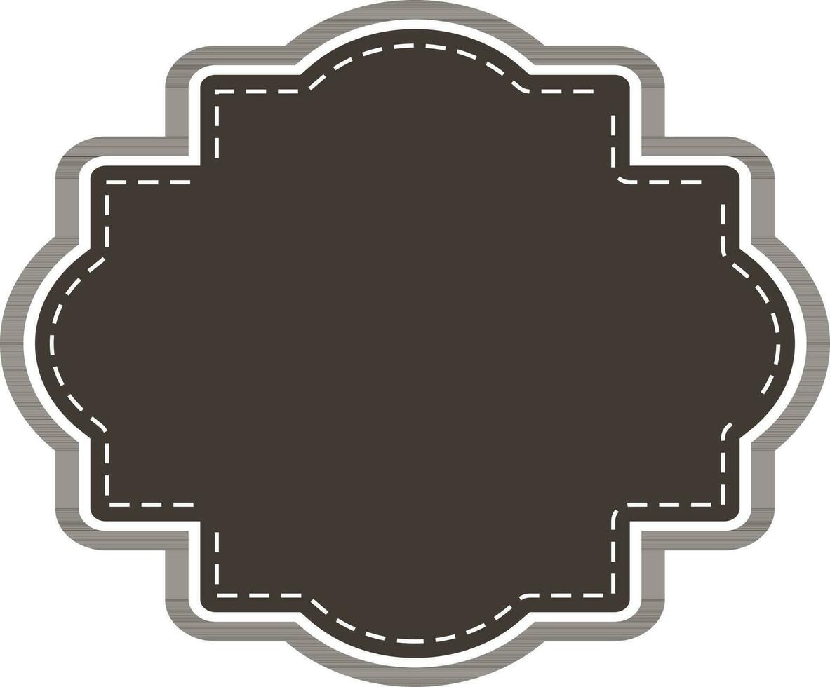Brown blank sticker or label with space for your text. vector