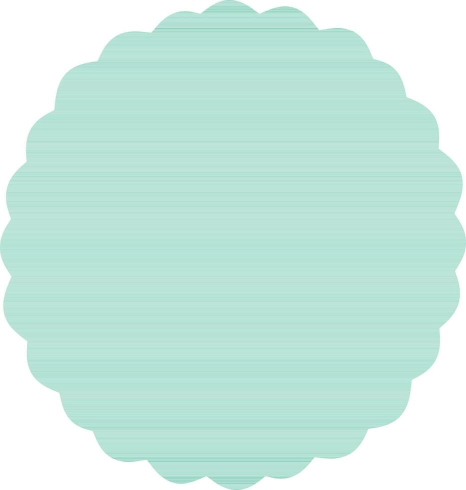 Blank blue circle tag or sticker. vector