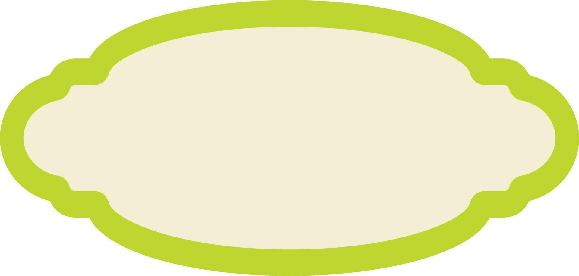 Green blank sticker or label design. vector